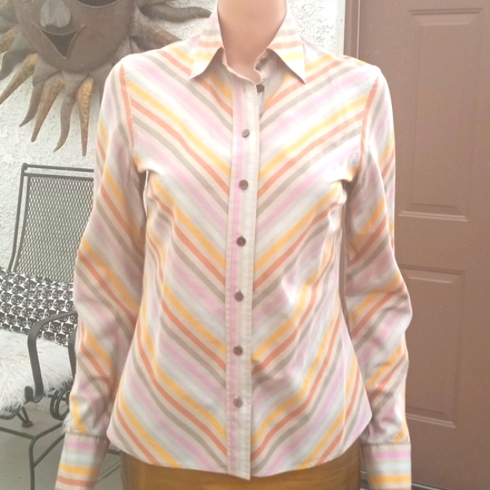 Sigrid Olsen button down silk & cotton